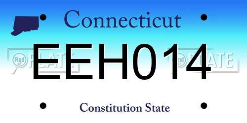 EEH014 Connecticut License Plate