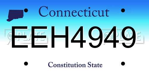 EEH4949 Connecticut License Plate