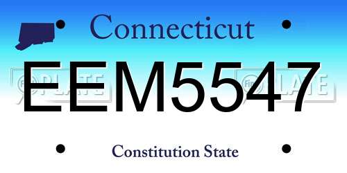EEM5547 Connecticut License Plate