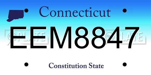 EEM8847 Connecticut License Plate