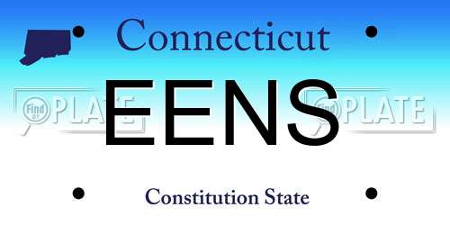 EENS Connecticut License Plate
