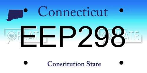EEP298 Connecticut License Plate