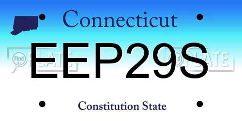 EEP29S Connecticut License Plate