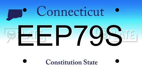 EEP79S Connecticut License Plate