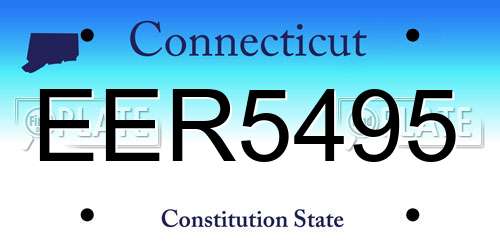 EER5495 Connecticut License Plate