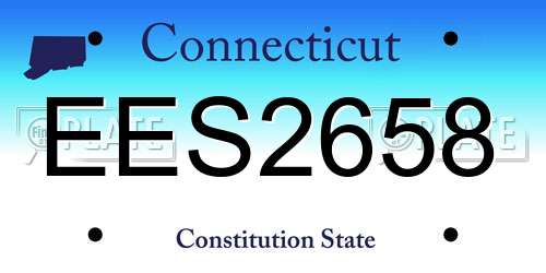 EES2658 Connecticut License Plate