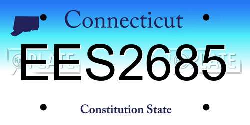 EES2685 Connecticut License Plate