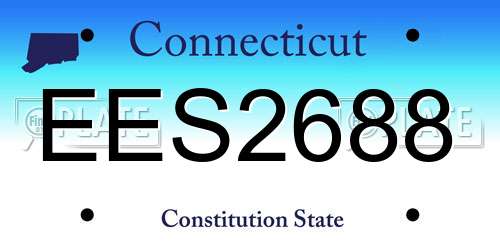 EES2688 Connecticut License Plate