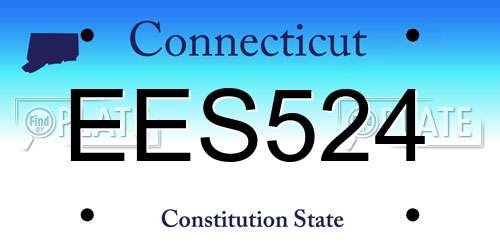 EES524 Connecticut License Plate