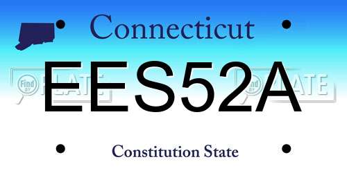 EES52A Connecticut License Plate
