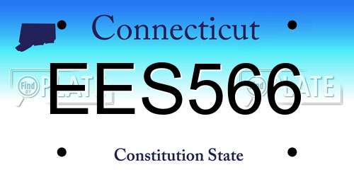 EES566 Connecticut License Plate