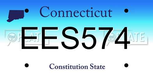 EES574 Connecticut License Plate