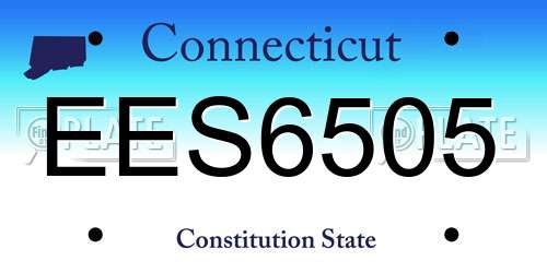 EES6505 Connecticut License Plate