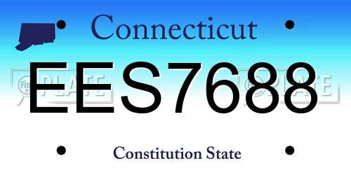 EES7688 Connecticut License Plate