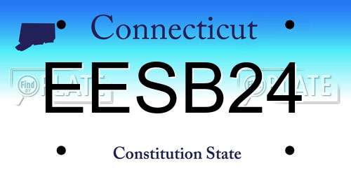EESB24 Connecticut License Plate