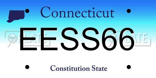 EESS66 Connecticut License Plate