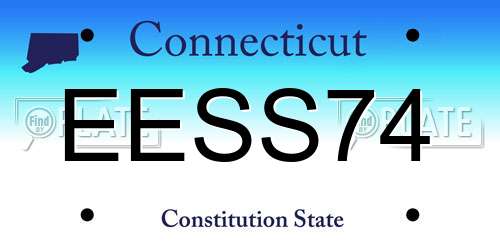 EESS74 Connecticut License Plate