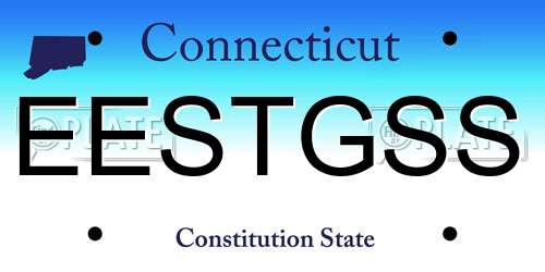 EESTGSS Connecticut License Plate