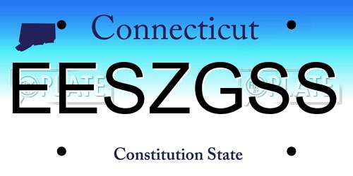 EESZGSS Connecticut License Plate
