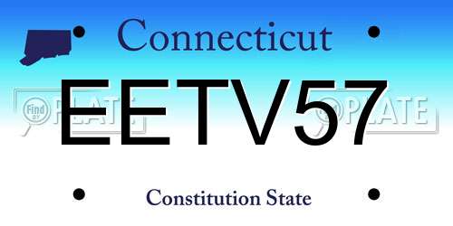 EETV57 Connecticut License Plate