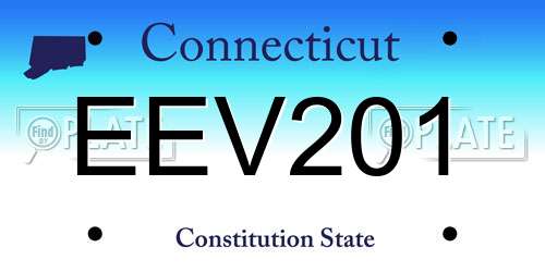 EEV201 Connecticut License Plate
