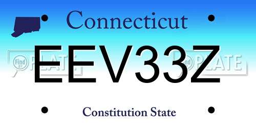 EEV33Z Connecticut License Plate