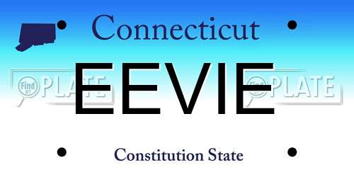 EEVIE Connecticut License Plate
