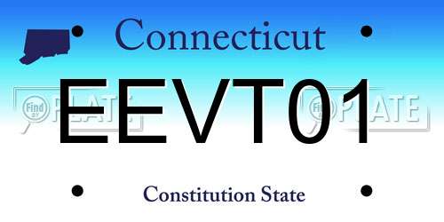 EEVT01 Connecticut License Plate