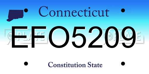EFO5209 Connecticut License Plate