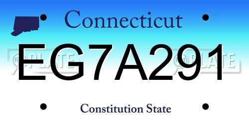 EG7A291 Connecticut License Plate