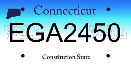 EGA2450 Connecticut License Plate