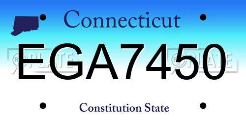 EGA7450 Connecticut License Plate