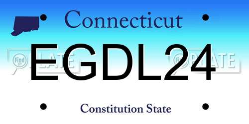 EGDL24 Connecticut License Plate