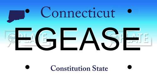 EGEASE Connecticut License Plate