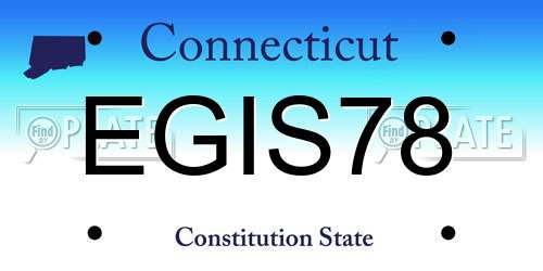 EGIS78 Connecticut License Plate