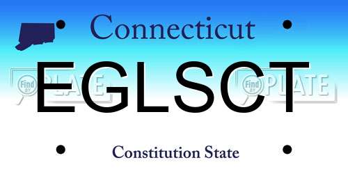 EGLSCT Connecticut License Plate