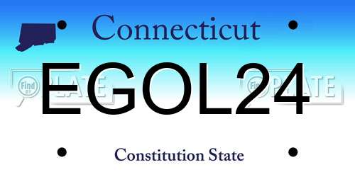 EGOL24 Connecticut License Plate