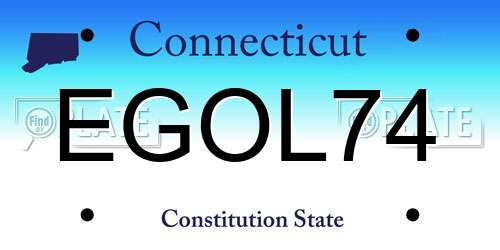 EGOL74 Connecticut License Plate