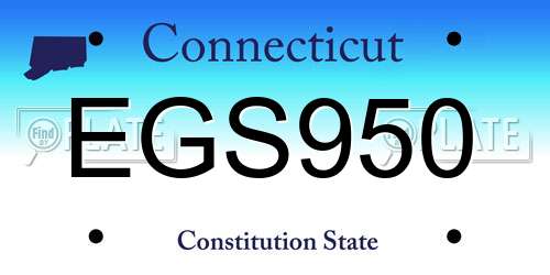 EGS950 Connecticut License Plate