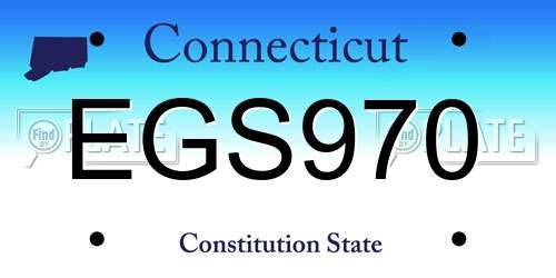 EGS970 Connecticut License Plate