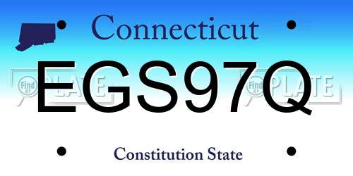 EGS97Q Connecticut License Plate