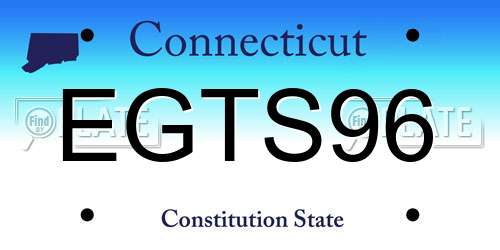 EGTS96 Connecticut License Plate