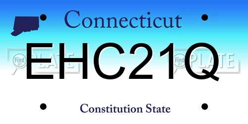EHC21Q Connecticut License Plate