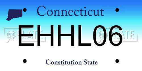 EHHL06 Connecticut License Plate