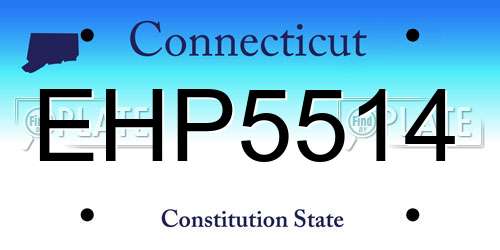 EHP5514 Connecticut License Plate