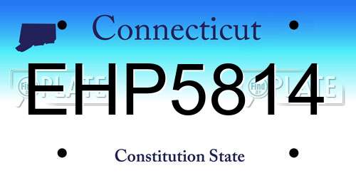 EHP5814 Connecticut License Plate