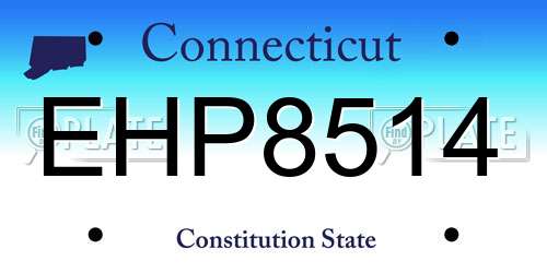 EHP8514 Connecticut License Plate