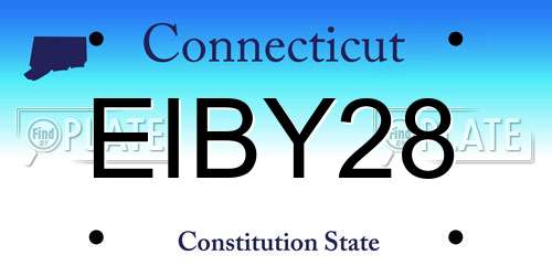 EIBY28 Connecticut License Plate