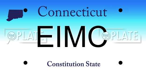 EIMC Connecticut License Plate