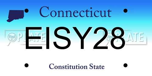 EISY28 Connecticut License Plate